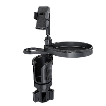 Adjustable Universal Car Cup Holder with 360° Swivel Mobile Phone Mount