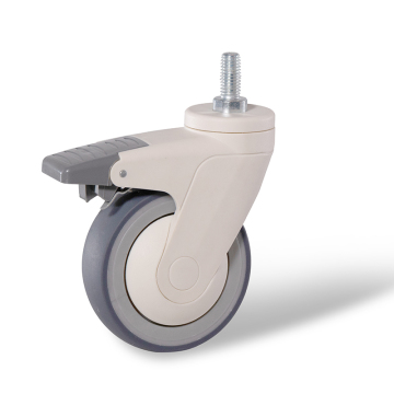 full plastic caster silk pole with brake