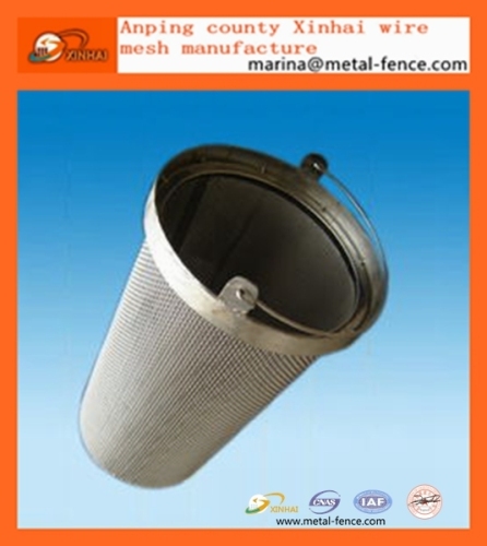 Stainless Steel Perforated Wire Mesh Trash Can For Garbage Export