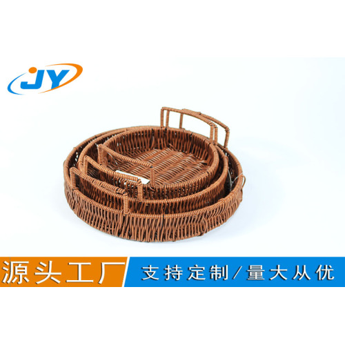 plastic rattan washable Pizza basket