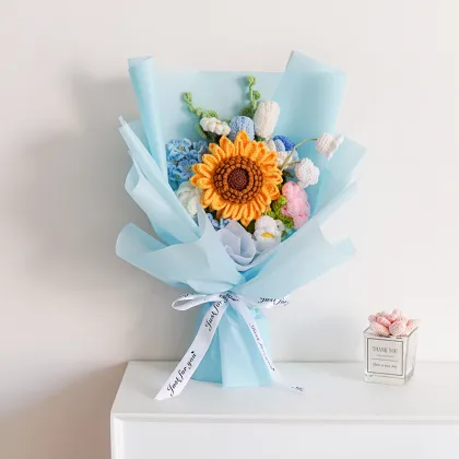 Handmade Crochet Bouquet: Wool Lily of the Valley Flowers