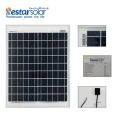 Mini techo de 20w con paneles solares en casa