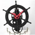 Metallschiff Ruder Gear Desk Clock