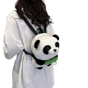 Bolso de hombro de peluche de panda relleno kawaii