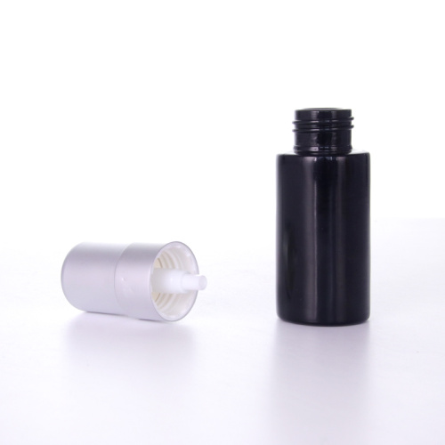 Black Lotion Bottle With silver Cap