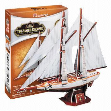 3D puzzle, popular paper ship model with EN71 certificate