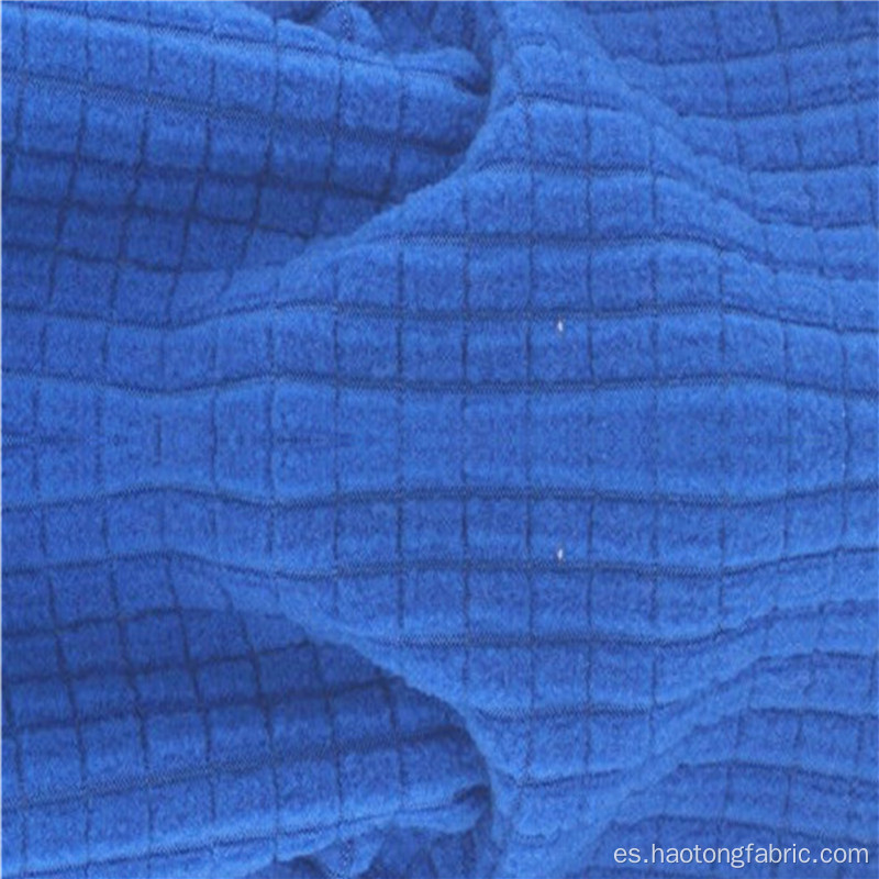 Tejidos elásticos cepillados DTY azul polar transpirable del paño grueso y suave