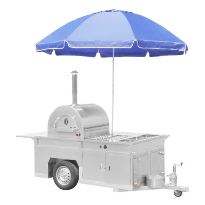 Mobile Food Truck: Stainless Steel Pizza BBQ Trailers & Street Food Carts