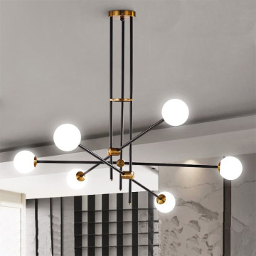 Modern Nordic White Lamp Glass Chandelier Pendant Light for Living Room