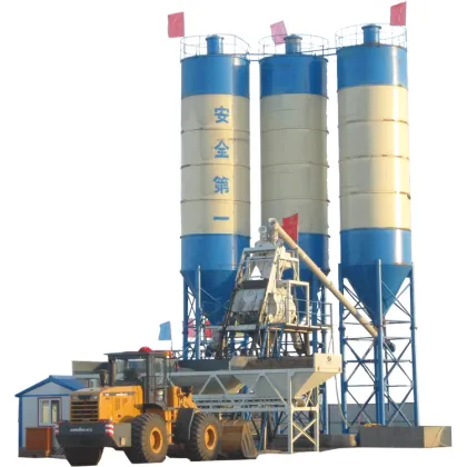 Large Commercial HZS180 Concrete Mixing Plant
