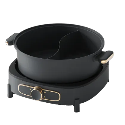 2024 5L Round Dry Burn Protection Hot Pot with Glass Cover