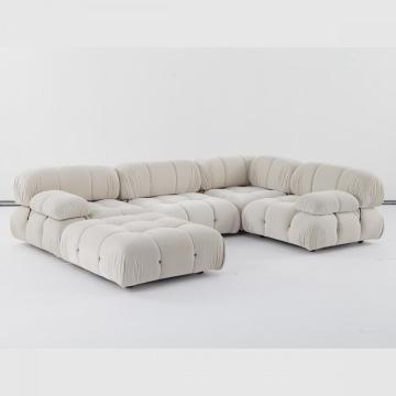 Fluweel Mario Bellini Camaleonda Seksjonele Sofa Set