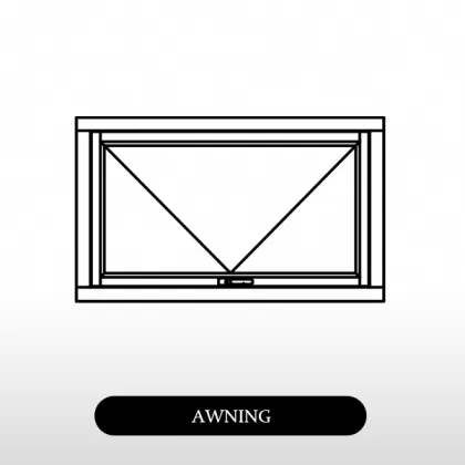 aluminum clad wood outward open window awning type