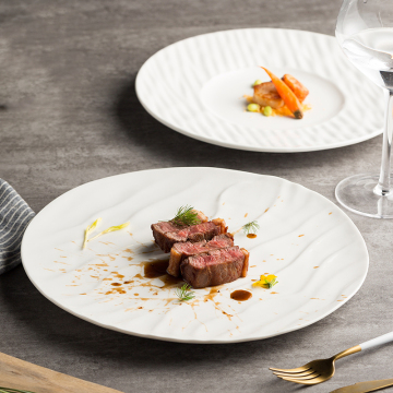 10-12 Inch Luxury White Royal Porcelain Dinner Plates for Christmas