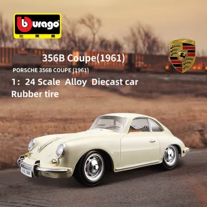 1:24 Scale Diecast Car Model: 1961 Porsche 356B Coupe by Burago - An Alloy Crafted Toy Collection Ornament and Children's Toy