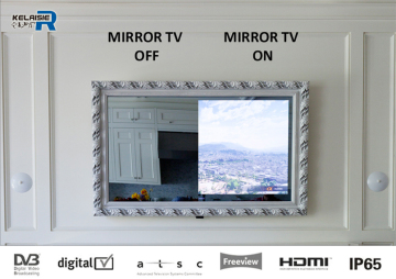 55" inch multifunction big mirror touch screen mirror display in hair salon