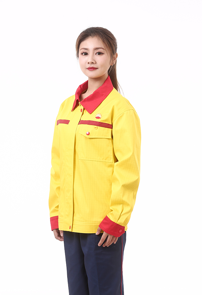 Factory Supply Attractive Yellow Uniform With Long Sleeves