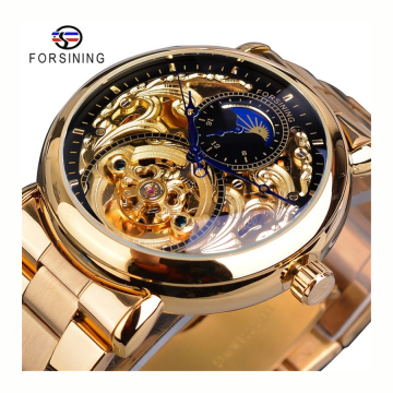 Men's Fashion Casual Steel Belt Moon Phase Mechanical Automatic Watches by TwistWrist