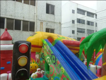 Fun Land plane Theme Inflatable Fun City CE Commercial factory price