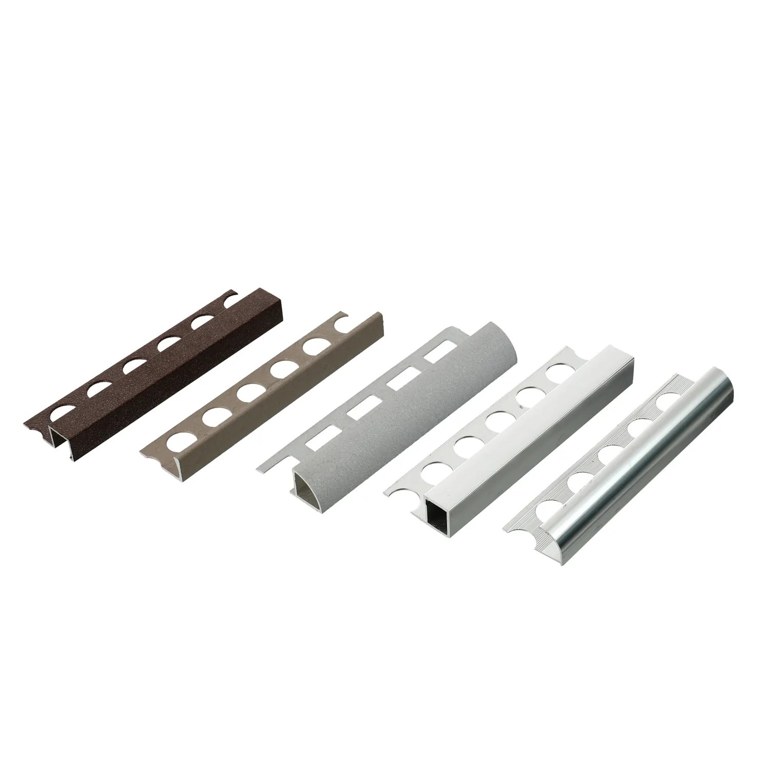 white aluminum tile trim