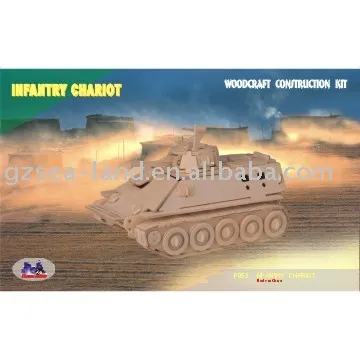 Wooden toy Infantry Chariot toys