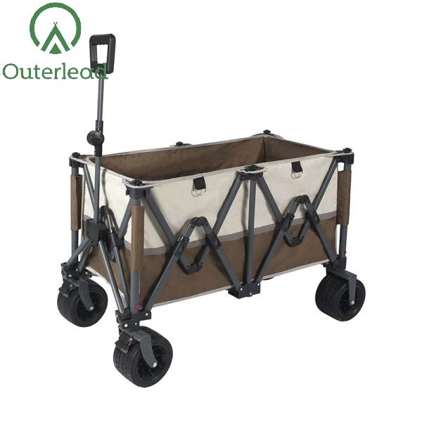 OUTERLEAD Large Chariot de plage pliant Wagon des bagages