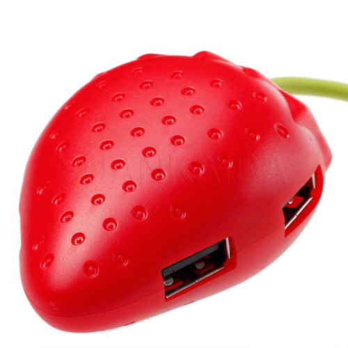 Fruit Strawberry 4 Port USB HUB