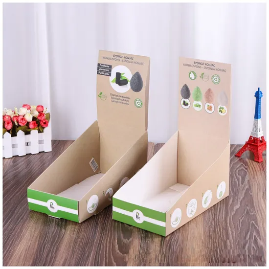 Custom Printed Kraft Paper Counter Retail Display Box