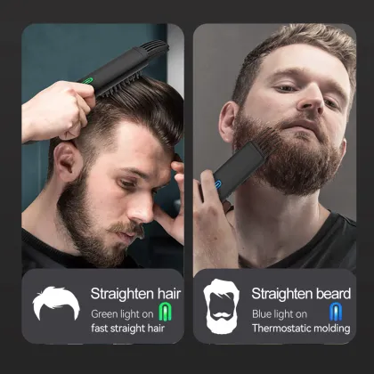 Portable Electric Beard Straightener Brush - OEM/ODM High Quality Wireless Hair Comb for Travel
