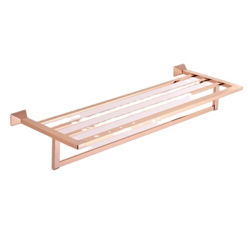 Black Wall-Mounted Non-Perforated Towel Rack for Bathroom Storage