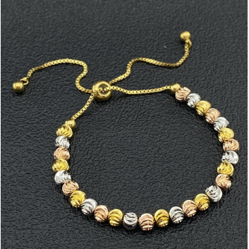 Pulsera de titanio con cuentas de dos tonos