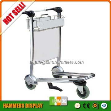 Stainless steel airport luggage cart with press brake