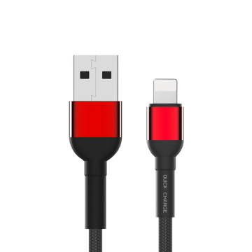 سبيكة الألومنيوم USB2.0 2A كابل بيانات البرق