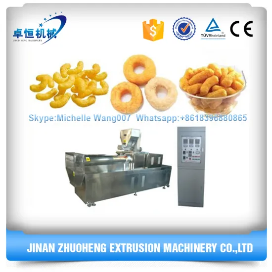 CE Certificate extruded puff snack food process machinery