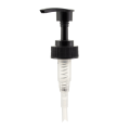 28/400 Dispensador acanalado negro de la bomba de la loción para el jabón líquido y el gel de baño