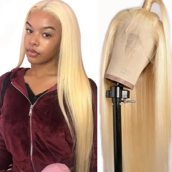 HD Full Lace Wigs Raw Virgin Cuticle Aligned Human Hair Lace Front Wigs for Black Women Cheap 613 Blonde Human Hair Lace Wigs