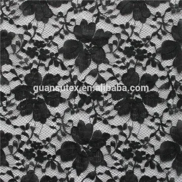 net black nylon cotton mixed fabric floral lace for apparel/girls dress/anarkaw salwar kameez