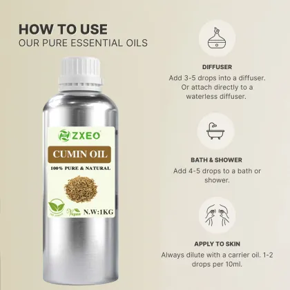 Pure Cumin Seed Essential Oil 100% Pure Fresh Natural Wholesale Bulk