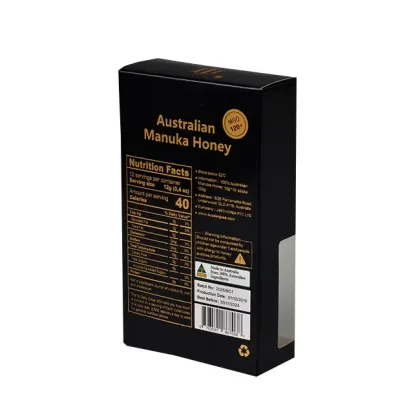 PVC Window Custom Logo Black Honey Paper Box - Honey Stick Box