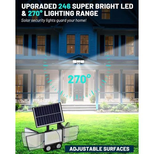 Luz de seguridad solar impermeable de 150W con sensor PIR