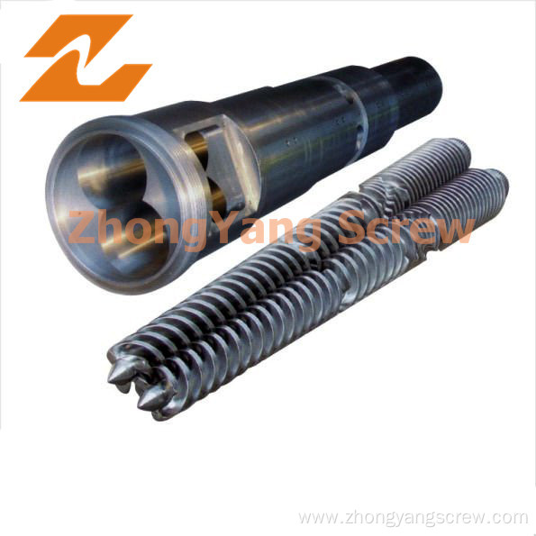 Twin Conical Screw Barrel Bimetallic PVC Extrusion Parallel Twin Screw Barrel