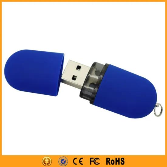 Custom Plastic 8GB 16GB USB 2.0 pendriver pill shape