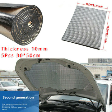Barrier Car Sound Heat Insulation Mat 50cmx30cm 5Pcs 5x 10mm Car Firewall Door