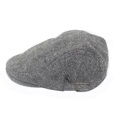 Vintage Washed Cotton Plaid Cabbie Gatsby Newsboy Cap