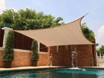 black sun shade sail waterproof polyester shade sail