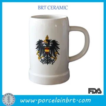 White Wholesale Custom Ceramic Beer Cup