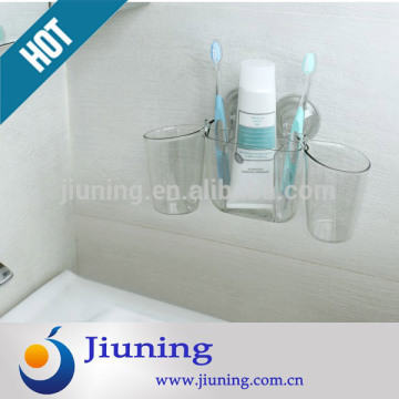 2014 New style white tooth brush holder set, needn't drill holes in the wall any more.