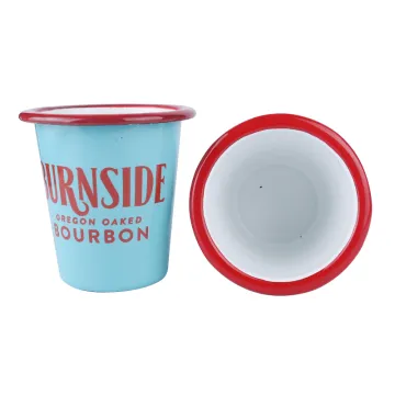 Durable Enamel Cup China Factory Direct Sell Enamel Cup Double Coated Enamel Cup Colorful Enamel Cup