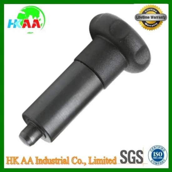 Custom stainless steel weldable indexing plunger with unthreaded pin