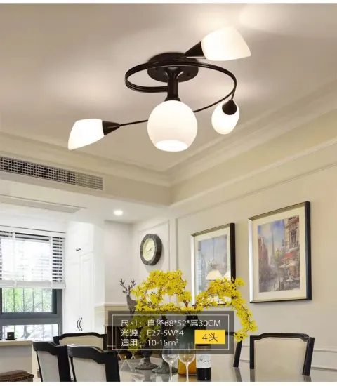 Nordic Minimalist Modern Pastoral Art Children's Lamp for Bedroom Chandeliers